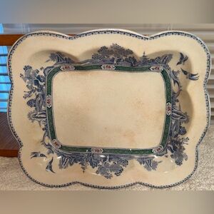 RARE Furnival Limited “Hong Kong”  9-1/2” x 7-3/4”Rectangular Platter England